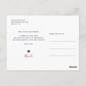 Elegant floral afstuderen foto afstuderen bedankt briefkaart (Achterkant)