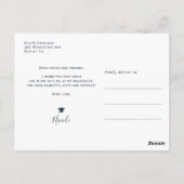 Elegant floral afstuderen foto afstuderen bedankt briefkaart (Achterkant)