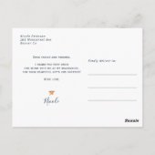 Elegant floral afstuderen foto afstuderen bedankt briefkaart (Achterkant)