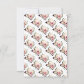 Elegant Floral Afstuderen Invitation Kaart (Achterkant)