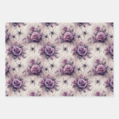 Elegant Floral Alternatief Halloween Patroon Inpakpapier Vel (Voorkant 3)