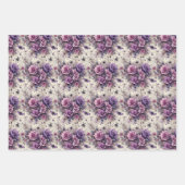 Elegant Floral Alternatief Halloween Patroon Inpakpapier Vel (Voorkant)