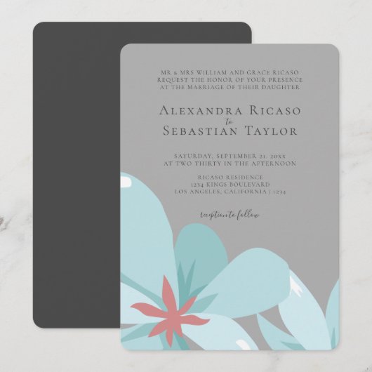 Elegant Floral Ampersand Collectie Wedding (Voorkant / Achterkant)