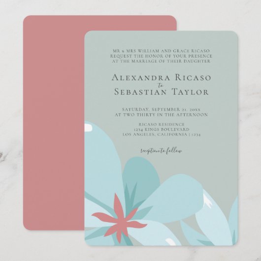 Elegant Floral Ampersand Collectie Wedding (Voorkant / Achterkant)