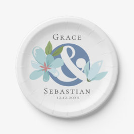 Elegant Floral Ampersand Wedding Papieren Bordje