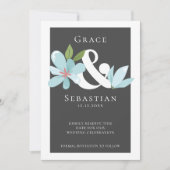 Elegant Floral Ampersand Wedding Save the Date (Voorkant)