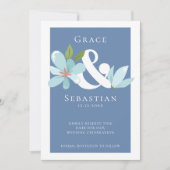 Elegant Floral Ampersand Wedding Save the Date (Voorkant)