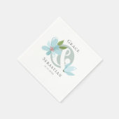 Elegant Floral Ampersand Wedding Servet (Hoek)