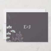 Elegant Floral and Dark Background Budget Weduwen Kaart (Achterkant)