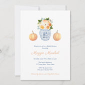 Elegant Floral and Pumpkins Autumn Vrijgezellenfee Kaart (Voorkant)