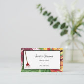 Elegant Floral and Rake Landscape and Design Visitekaartje (Staand voorkant)