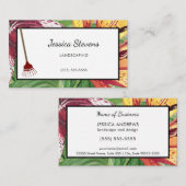 Elegant Floral and Rake Landscape and Design Visitekaartje (Voorkant / Achterkant)