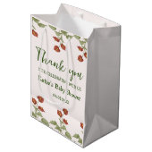 Elegant floral anthurium baby shower message medium cadeauzakje (Voorkant Gekanteld)
