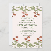 Elegant floral anthurium baby shower: voeg details