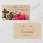 Elegant Floral Appointment Visitekaartjes Afsprakenkaartje (Voorkant / Achterkant)