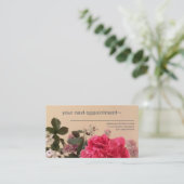 Elegant Floral Appointment Visitekaartjes Afsprakenkaartje (Staand voorkant)