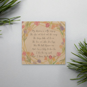 Elegant Floral Appreciation Poem voor Stepmoeder