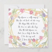 Elegant Floral Appreciation Poem voor Stepmoeder (Voorkant)