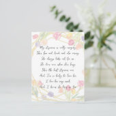 Elegant Floral Appreciation Poem voor Stepmoeder Briefkaart (Staand voorkant)