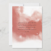 Elegant Floral Arch Peach Blush and Rust Wedding Kaart (Achterkant)