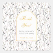 Elegant Floral Arch Retirement Party  Vierkante Sticker (Voorkant)