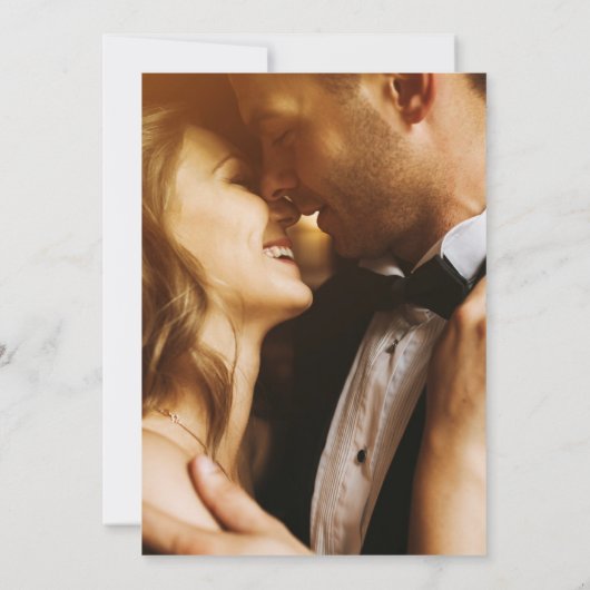 Elegant Floral Arch Script Romantic Photo Weddensc (Achterkant)