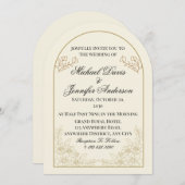 Elegant Floral Arch Wedding Invitation Kaart (Voorkant / Achterkant)