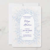 Elegant Floral Arch Wedding Invitation  Kaart (Voorkant)