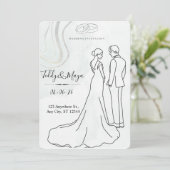 Elegant Floral Arch Wedding Suite Kaart (Staand voorkant)