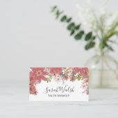 Elegant Floral Arrangement Afsprakenkaartje (Staand voorkant)