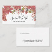 Elegant Floral Arrangement Afsprakenkaartje (Voorkant / Achterkant)