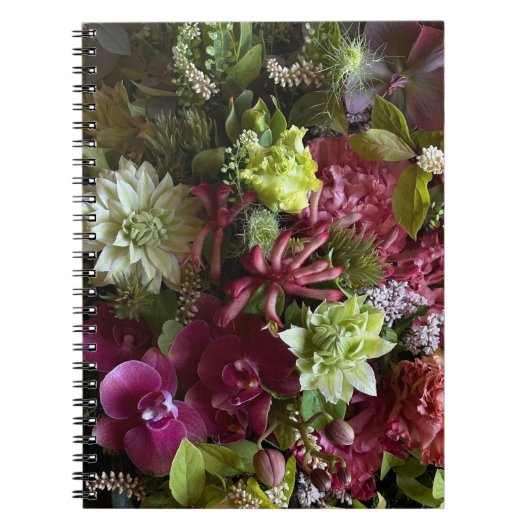Elegant Floral Arrangement Botanical Notebook Notitieboek (Voorkant)