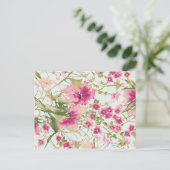 Elegant Floral Art Briefkaart (Staand voorkant)