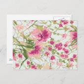 Elegant Floral Art Briefkaart (Voorkant / Achterkant)