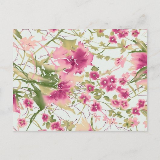 Elegant Floral Art Briefkaart (Voorkant)