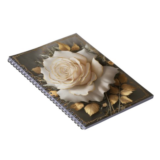 Elegant Floral Art Design  Notitieboek (Rechterzijde)