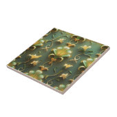 Elegant Floral Art Nouveau Ceramic Tile Tegeltje (Zijkant)