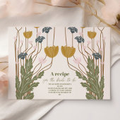 Elegant Floral Art Nouveau Vrijgezellenfeest Informatiekaartje