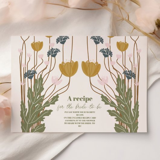 Elegant Floral Art Nouveau Vrijgezellenfeest Informatiekaartje