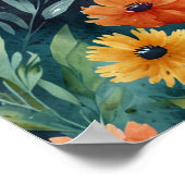 Elegant Floral Art Poster (Hoek)