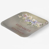 Elegant Floral Autumn Wedding Paper Bord (Gebogen)