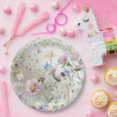 Elegant Floral Autumn Wedding Paper Bord (Feest)