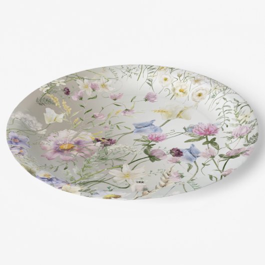 Elegant Floral Autumn Wedding Paper Bord (Gekanteld)