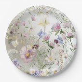 Elegant Floral Autumn Wedding Paper Bord (Voorkant)