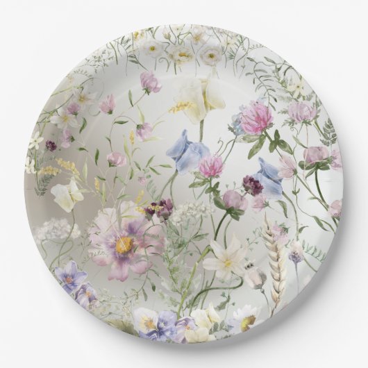 Elegant Floral Autumn Wedding Paper Bord (Voorkant)