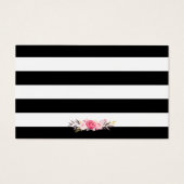 Elegant Floral Baby shower Diaper Raffle Ticket Visitekaartje (Achterkant)