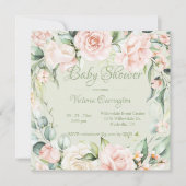 Elegant Floral Baby shower Invitation (Voorkant)