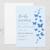 Elegant Floral Baby Shower Invitation Customizable Kaart (Voorkant / Achterkant)