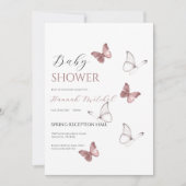 Elegant Floral Baby Shower Invitation Customizable Kaart (Voorkant)
