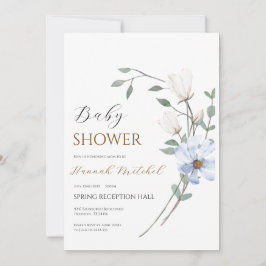 Elegant Floral Baby Shower Invitation Customizable Kaart